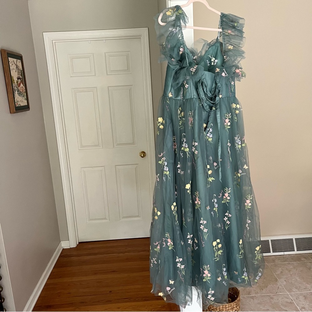 Floral Fairy Green Dress